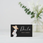 Moderne illustratie zwangerschap zwangerschap visitekaartje (Staand voorkant)