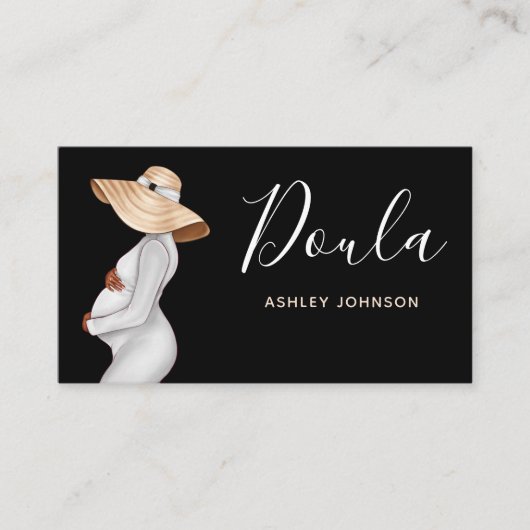 Moderne illustratie zwangerschap zwangerschap visitekaartje (Voorkant)