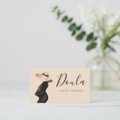 Moderne illustratie zwangerschap zwangerschap visitekaartje (Staand voorkant)