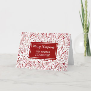 Moderne Illustraties Stiefdochter Vrolijk Kerstfee Kaart