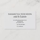 Moderne illustrator verfpenseelfotoscript visitekaartje (Achterkant)