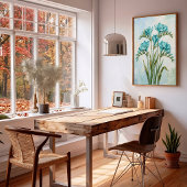 Moderne Impasto Freesia Canvas Kunst Kant-en-Klaar Poster