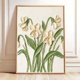 Moderne Impasto Paarse Muur Kunst Canvas Print