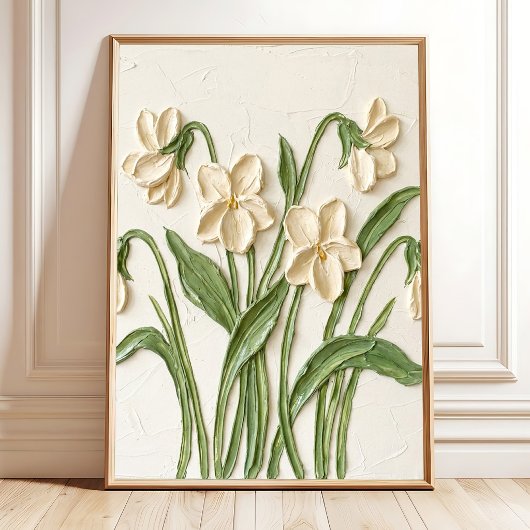 Moderne Impasto Paarse Muur Kunst Canvas Print