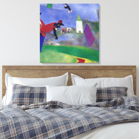 Moderne impressionist na het duel canvas afdruk (Insitu (Slaapkamer))