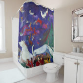 Moderne impressionist Noah's Ark 1 Douchegordijn (In situ)