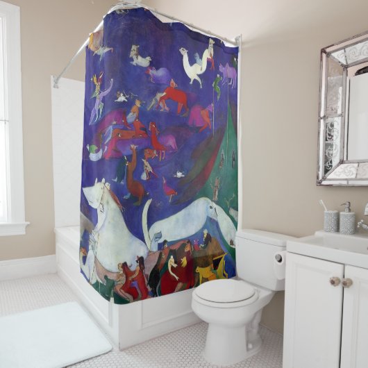 Moderne impressionist Noah's Ark 1 Douchegordijn (In situ)