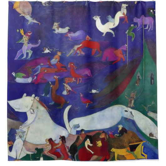 Moderne impressionist Noah's Ark 1 Douchegordijn (Voorkant)