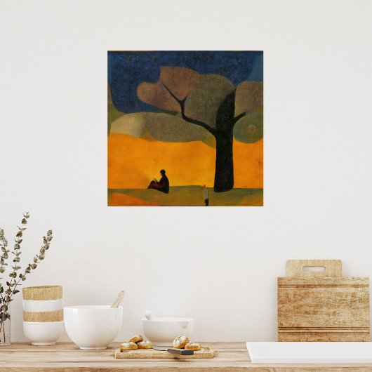 Moderne impressionist rustige tijd poster (Keuken)