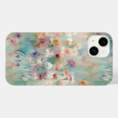 Moderne impressionistische bloemen Case-Mate iPhone case (Achterkant (horizontaal))