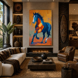Moderne Impressionistische Paarden Schildering Kle Poster