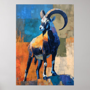Moderne Impressionistische Ram Schilderij Krachtig Poster