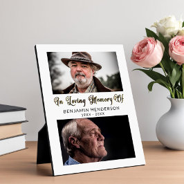 Moderne 'In Loving Memory' 2 Foto Fotoplaat