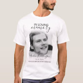 Moderne 'In Loving Memory' Foto T-Shirt (Voorkant)