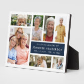 Moderne 'In Loving Memory' Fotocollage Fotoplaat (Zijkant)
