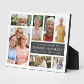 Moderne 'In Loving Memory' Fotocollage Fotoplaat (Zijkant)