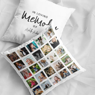 Moderne 'In Loving Memory' Fotocollage Kussen