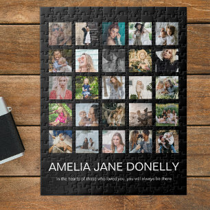 Moderne 'In Loving Memory' Fotocollage Legpuzzel
