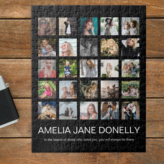 Moderne 'In Loving Memory' Fotocollage Legpuzzel