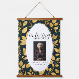 Moderne 'In Loving Memory' Schuimplaat met Foto Hangend Wandkleed