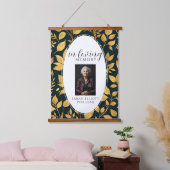 Moderne 'In Loving Memory' Schuimplaat met Foto Hangend Wandkleed (Slaapkamer)