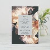 Moderne, in reliëf gemaakte Romantische Florals br Kaart (Staand voorkant)