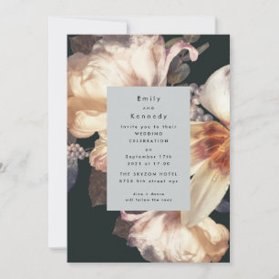 Moderne, in reliëf gemaakte Romantische Florals br Kaart