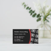 Moderne indeling van accountant visitekaartje (Staand voorkant)