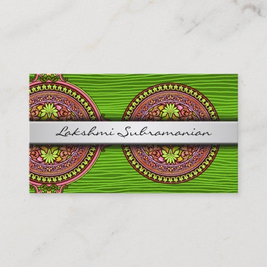 Moderne India maakt professionele Visitekaartjes (Voorkant)