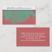 Moderne India Paisley Professional Visitekaartjes (Voorkant / Achterkant)