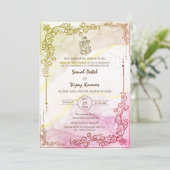 Moderne Indiase Hindoe Bruiloft Ganesha Logo Kaart (Staand voorkant)