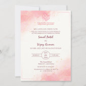 Moderne Indiase Hindoe Bruiloft Ganesha Logo Minim Kaart (Voorkant)