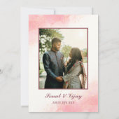 Moderne Indiase Hindoe Bruiloft Ganesha Logo Minim Kaart (Achterkant)