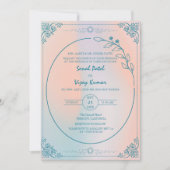 Moderne Indiase Hindoe Bruiloft Minimalistisch Kaart (Voorkant)