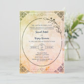 Moderne Indiase Hindoe Bruiloft Mooi Kaart (Staand voorkant)