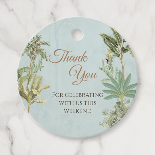 Moderne Indiase Pichwai bruiloft dank u label (Voorkant)