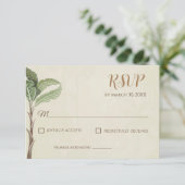 Moderne Indiase Pichwai-reactiekaart RSVP Kaartje (Staand voorkant)