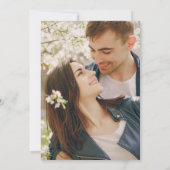 Moderne Indigo Blauw Blauw Bladblad Omtrek Foto Br Kaart (Achterkant)