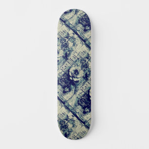 Moderne Indigo Blue Urban Street Art Geïnspireerd Persoonlijk Skateboard