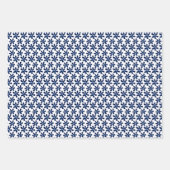 Moderne indigo Navy Shibori Pattern wrapping Sheet Inpakpapier Vel (Voorkant 2)