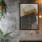 Moderne industriële geometrische kunst 2 poster