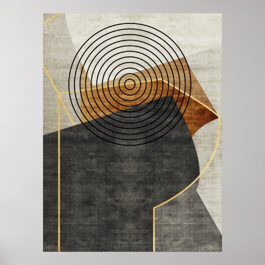 Moderne industriële geometrische kunst 2 poster (Voorkant)