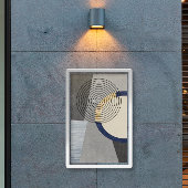 Moderne industriële geometrische kunst poster