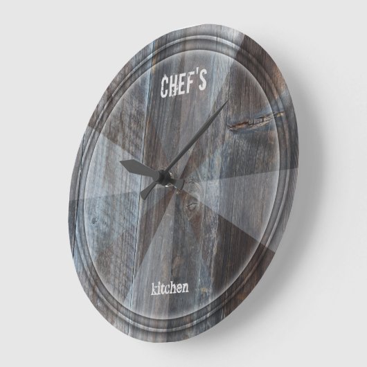 Moderne industriële houten snijplank wandklok (Hoek)