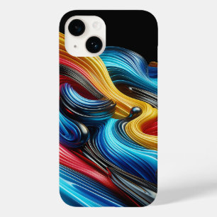 Moderne Industriële Metalen Blokpatroon Koper en Case-Mate iPhone 14 Hoesje