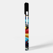 Moderne Industriële Metalen Blokpatroon Koper en Case-Mate iPhone Case (Achterkant / Links)