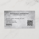 Moderne industriële QR-code en sociale media Visitekaartje (Achterkant)