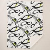 Moderne Infinity Pattern Deken met Monogram (Voorkant)