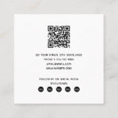 Moderne Influencer Foto QR Code Sociale Media Vierkante Visitekaartje (Achterkant)