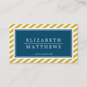 MODERNE INFLUENCER stijlvolle grens mosterd marine Visitekaartje